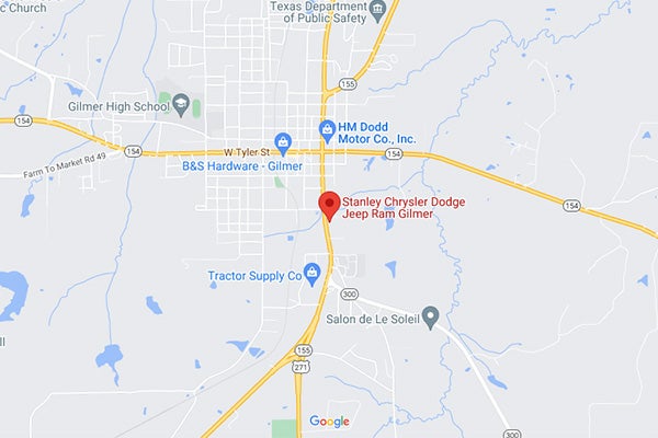Stanley CDJR Gilmer location Google Maps image